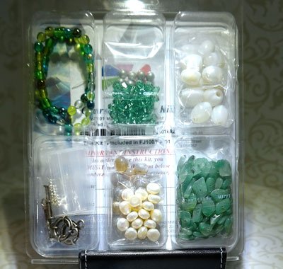 kits of natural materials, genuine Swarovski Crystals and top-quality findings