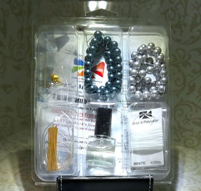 A sample of the kits of natural materials, genuine Swarovski Crystals and top-quality findings included in 