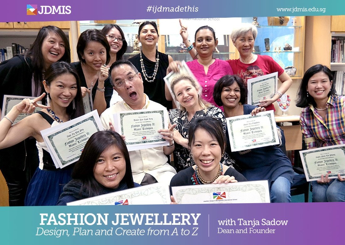 Fashion Jewellery Design course in Singapore, group certificate picture